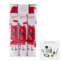 Premium Cracker Box 6 Shiny Red Santa 30cm