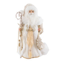 Fabric Santa Cream Gold Snowflake 46cm