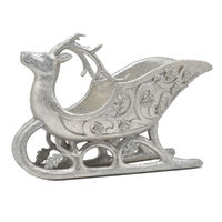 Deer Sleigh Silver 22cm