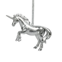 Silver Unicorn Hanging 13cm