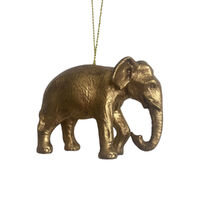 Gold Elephant Hanging 8cm