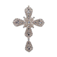 Wire Champagne Silver Cross 22cm