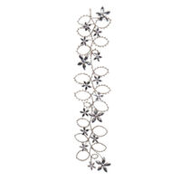 Wire Champagne Silver Leaf Drop 62cm