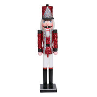 Wooden Red Sequin Soldier Large 61cm
