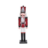 Wooden Red Sequin Soldier Small 50cm