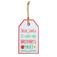 Dear Santa Brother Metal Sign 31cm