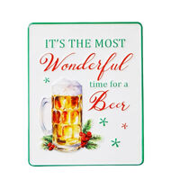 It's The Most Wonderful Time Beer Metal Sign 38cm
