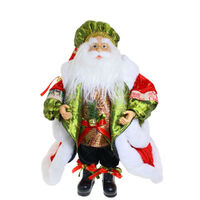 Green Hat Standing Santa 45cm