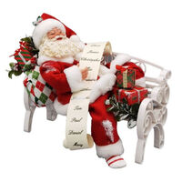Santa Claus on Bench 20cm