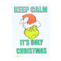 Keep Calm Grinch Metal Sign 35cm