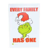 Every Family Grinch Metal Sign 35cm