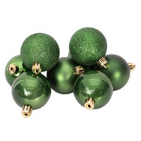 Forest Green Baubles 8 x