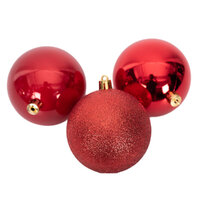 Red Baubles 3 x