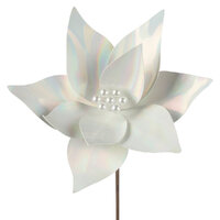 Iridescent Poinsettia Flower Stem 50cm