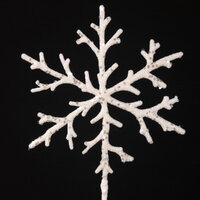 White Glitter Snowflake 50cm