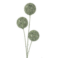Mint Glitter Ball Stem 48cm