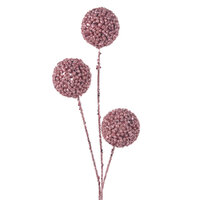 Pink Glitter Ball Stem 48cm