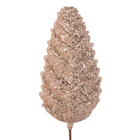 Champagne Glitter Pinecone Pick 46cm