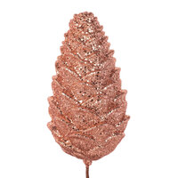 Copper Glitter Pinecone Pick 46cm