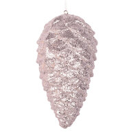 Silver Glitter Pinecone Hanging 23cm