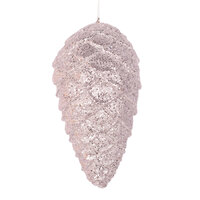 Silver Glitter Pinecone Hanging 28cm