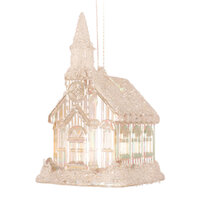 White Pearl Finish Chapel Hanging 10cm