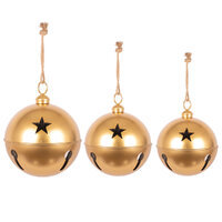 Shiny Gold Jumbo Bells Set of 3
