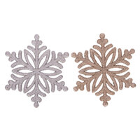 Champagne or Silver Snowflake 1pc 2 Asst 28cm
