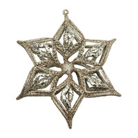 Star Ornament Mint & Champagne Glitter 24cm