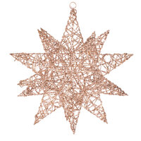 Wire & Glitter Celestial Star w. Lights 50cm