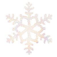 Iridescent Clear Snowflake Hanging 30cm
