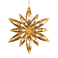 Gold Acrylic Snowflake Tree Ornament 11cm