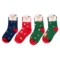 Kids Christmas Socks Mixed 18cm