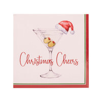 Christmas Cheers Napkins 25pk 2Ply 33cm