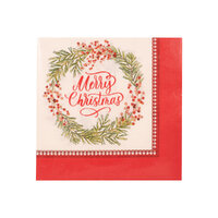 Merry Christmas Napkins 25pk 2Ply 33cm