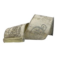 Velvet Ribbon w. Merry Christmas Glitter 10cm