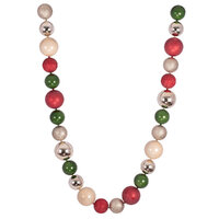 Red & Green Bauble Garland 216cm