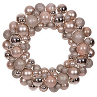 Champagne Bauble Wreath 45cm