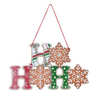 Gingerbread Snowflake HoHoHo Sign 21cm