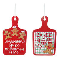 Gingerbread Baking Board Sign 1pc Mixed