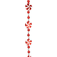 Candy Cane Lollipop Bauble Garland 180cm