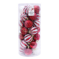 Candy Cane Baubles 60mm 35pk