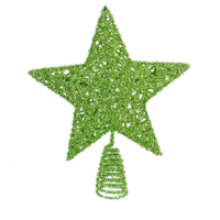 Mean Green Tinsel Star Topper