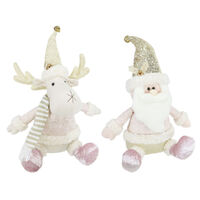 Elegant Santa/Reindeer Gold Sitting 1pc Mixed