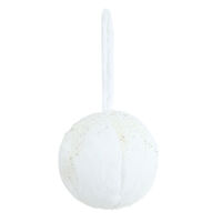 White Furry Bauble 12cm