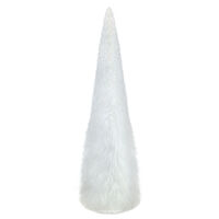 White Furry Cone Tree 50cm