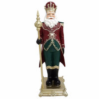 Nutcracker Santa Green/Burgundy 92cm