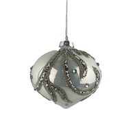 White Silver Ornate Drop Hanging