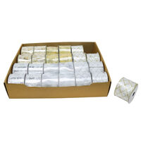 Christmas Ribbon White-Silver-Gold Series 2.7M 6 Assorted