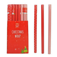 Wrap Paper 70cm X 5M Red Asst